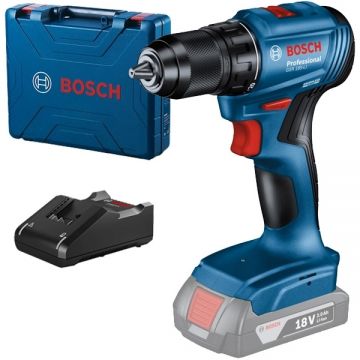 Bosch  GSR 185-LI + GAL 18V-40 - Masina de gaurit si insurubat fara acumulatori Li-Ion 18 V - Ah 50 Nm valiza plastic + Incarcator acumulatori