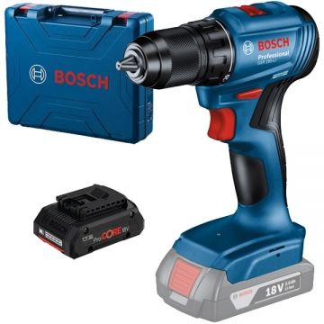 Bosch  GSR 185-LI + ProCORE - Masina de gaurit si insurubat 50 Nm valiza plastic + Acumulator Li-Ion 18 V 4 Ah