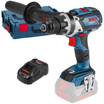 Bosch  GSR 18V-110 C + GAL 1880 CV - Masina de gaurit si insurubat fara acumulatori Li-Ion 18 V - Ah 110 Nm valiza speciala + Incarcator acumulatori