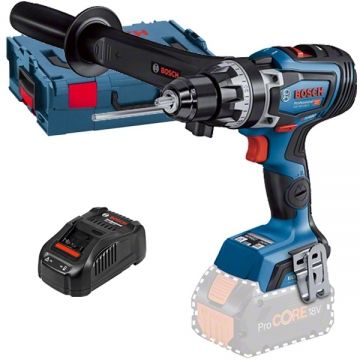 Bosch  GSR 18V-150 C + GAL 1880 CV - Masina de gaurit si insurubat fara acumulatori Li-Ion 18 V - Ah 150 Nm valiza speciala + Incarcator acumulatori