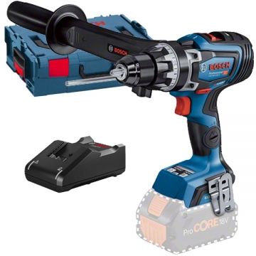 Bosch  GSR 18V-150 C + GAL 18V-40 - Masina de gaurit si insurubat fara acumulatori Li-Ion 18 V - Ah 150 Nm valiza speciala + Incarcator acumulatori