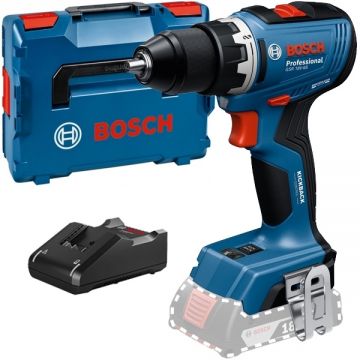 Bosch  GSR 18V-65 + GAL 18V-40 - Masina de gaurit si insurubat fara acumulatori Li-Ion 18 V - Ah 65 Nm valiza speciala + Incarcator acumulatori
