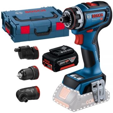Bosch  GSR 18V-90 FC + GBA - Masina de gaurit si insurubat 64 Nm valiza speciala accesorii + Acumulator Li-Ion 18 V 5 Ah