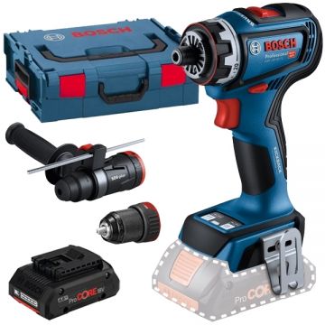 Bosch  GSR 18V-90 FC + ProCORE - Masina de gaurit si insurubat 64 Nm valiza speciala accesorii + Acumulator Li-Ion 18 V 4 Ah