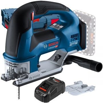 Bosch  GST 18V-155 BC + GAL 1880 CV - Fierastrau pendular fara acumulatori Li-Ion 18 V - Ah valiza speciala accesorii + Incarcator acumulatori