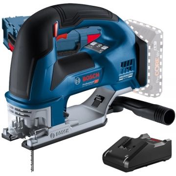 Bosch  GST 18V-155 BC + GAL 18V-40 - Fierastrau pendular fara acumulatori Li-Ion 18 V valiza speciala accesorii + Incarcator acumulatori