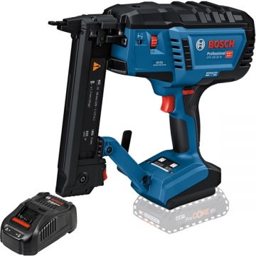 Bosch  GTH 18V-38 M + GAL 1880 CV - Pistol de batut cuie  fara acumulatori Li-Ion 18 V - Ah cuie pentru lemn + Incarcator acumulatori