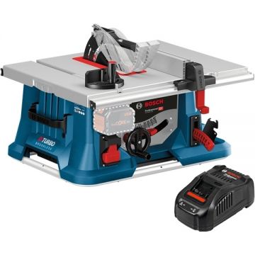 Bosch  GTS 18V-216 + GAL 1880 CV - Fierastrau circular de masa fara acumulatori Li-Ion 18 V - Ah 216x30 mm + Incarcator acumulatori