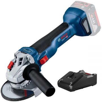 Bosch  GWS 18V-10 + GAL 18V-40 - Polizor unghiular fara acumulatori Li-Ion 18 V - Ah 115 mm + Incarcator acumulatori