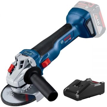 Bosch  GWS 18V-10 + GAL 18V-40 - Polizor unghiular fara acumulatori Li-Ion 18 V - Ah 125 mm + Incarcator acumulatori