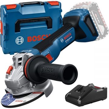 Bosch  GWS 18V-11 + GAL 18V-40 - Polizor unghiular fara acumulatori Li-Ion 18 V - Ah 125 mm valiza speciala + Incarcator acumulatori Li-Ion