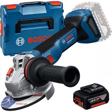 Bosch  GWS 18V-11 + GBA - Polizor unghiular 125 mm valiza speciala + Acumulator Li-Ion 18 V 5 Ah