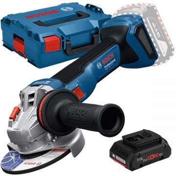 Bosch  GWS 18V-11 S + ProCORE - Polizor unghiular 125 mm valiza speciala + Acumulator Li-Ion 18 V 4 Ah