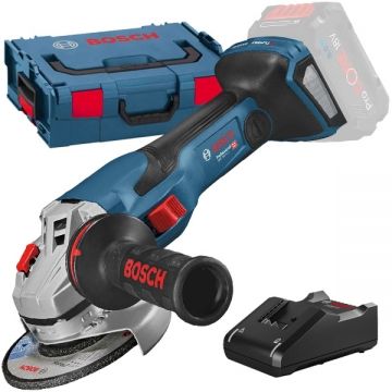 Bosch  GWS 18V-15 C BITURBO + GAL 18V-40 - Polizor unghiular fara acumulatori Li-Ion 18 V - Ah 125 mm valiza speciala + Incarcator acumulatori