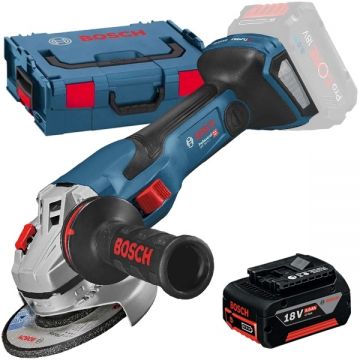Bosch  GWS 18V-15 C BITURBO + GBA - Polizor unghiular 125 mm valiza speciala + Acumulator Li-Ion 18 V 5 Ah