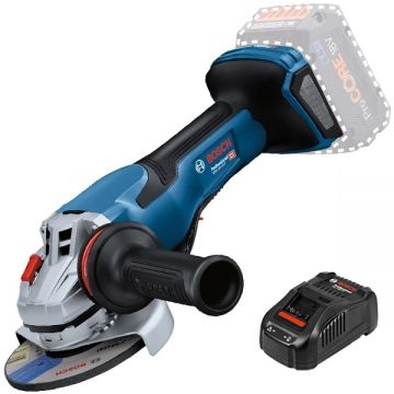 Bosch  GWS 18V-15 P + GAL 1880 CV - Polizor unghiular fara acumulatori Li-Ion 18 V - Ah 125 mm + Incarcator acumulatori