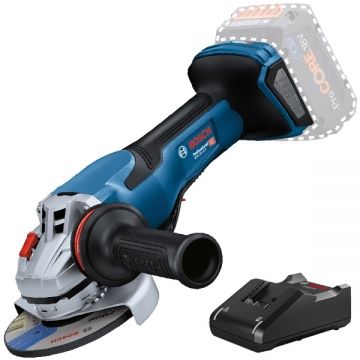 Bosch  GWS 18V-15 P + GAL 18V-40 - Polizor unghiular fara acumulatori Li-Ion 18 V - Ah 125 mm + Incarcator acumulatori