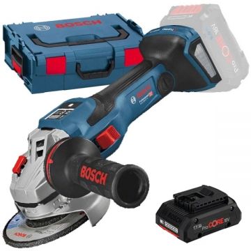 Bosch  GWS 18V-15 SC BITURBO + ProCORE - Polizor unghiular 125 mm valiza speciala + Acumulator Li-Ion 18 V 4 Ah