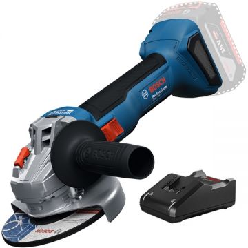 Bosch  GWS 18V-8 + GAL 18V-40 - Polizor unghiular fara acumulatori Li-Ion 18 V - Ah 125 mm + Incarcator acumulatori