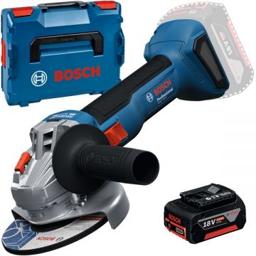Bosch  GWS 18V-8 + GBA - Polizor unghiular 125 mm valiza speciala + Acumulator Li-Ion 18 V 5 Ah