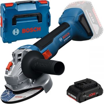 Bosch  GWS 18V-8 + ProCORE - Polizor unghiular 125 mm valiza speciala + Acumulator Li-Ion 18 V 4 Ah