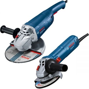 Bosch  GWS 2200 + GWS 12-125 - Polizor unghiular cu fir 2200 W 230 mm + Polizor unghiular cu fir 1200 W 125 mm