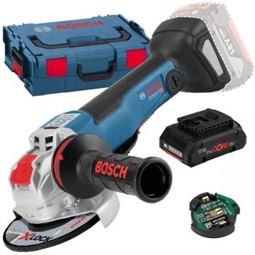 Bosch  GWX 18V-10 PSC X-LOCK + ProCORE - Polizor unghiular 125 mm valiza speciala accesorii + Acumulator Li-Ion 18 V 4 Ah