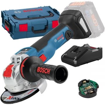Bosch  GWX 18V-10 SC X-LOCK + GAL 18V-40 - Polizor unghiular fara acumulatori Li-Ion 18 V - Ah 125 mm valiza speciala accesorii + Incarcator acumulatori
