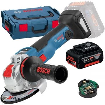 Bosch  GWX 18V-10 SC X-LOCK + GBA - Polizor unghiular 125 mm valiza speciala accesorii + Acumulator Li-Ion 18 V 5 Ah
