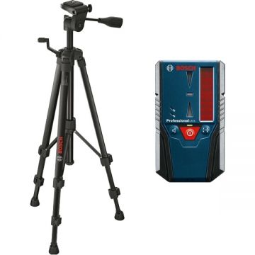 Bosch  LR 6 + BT 150 - Receptor 50 m +/- 3 mm/m nivele cu linii si puncte + Trepied 550-1570 mm 1/4 inch
