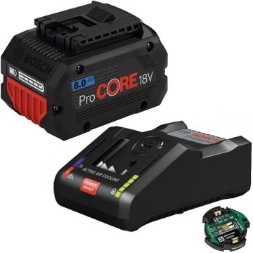 Bosch  ProCORE + GAL 18V-160 C + GCY 42 - Acumulator Li-Ion 18 V 8 Ah + Incarcator + Modul Bluetooth