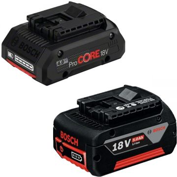 Bosch  ProCORE + GBA - Acumulator Li-Ion 18 V 4 Ah +  Acumulator Li-Ion 18 V 5 Ah