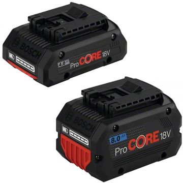 Bosch  ProCORE + ProCORE - Acumulator Li-Ion 18 V 8 Ah + Acumulator Li-Ion 18 V 4 Ah