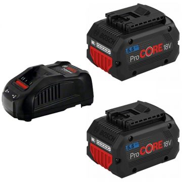 Bosch  ProCORE - Set 2 acumulatori si incarcator Li-Ion 18 V 5.5 Ah