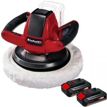 Einhell  CE-CB 18/254 Li PXC + Twinpack CB - Masina de lustruit 254 mm + Set 2 acumulatori Li-Ion 18 V 2.5 Ah