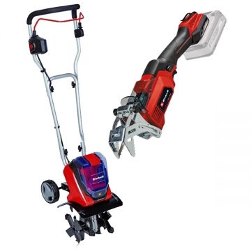 Einhell  GE-CR 30 Li PXC + GE-GS 18/150 Li - Sapatoare fara acumulatori si incarcator Li-Ion 18 V - Ah 300 mm + Fierastrau sabie 100 mm