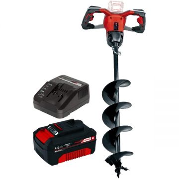 Einhell  GE-EA 18/150 Li BL PXC + Starter Kit - Foreza de pamant 150  mm + Set 1 acumulator si incarcator Li-Ion 18 V 4 Ah