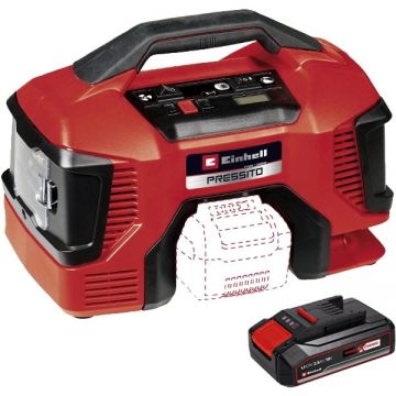 Einhell  Pressito 18/21 PXC - Compresor aer 10.5 bar + Acumulator Li-Ion 18 V 2.5 Ah