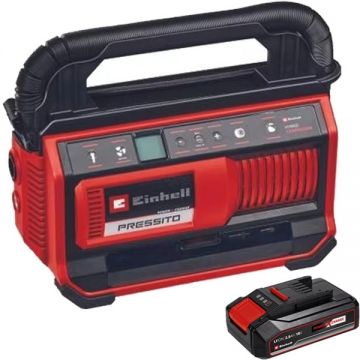 Einhell  PRESSITO 18/25 Hybrid PXC - Compresor hibrid 25 l/min 11 bar + Acumulator Li-Ion 18 V 2.5 Ah