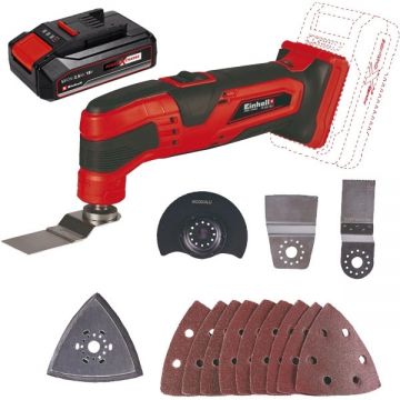 Einhell  TC-MG 18 Li PXC - Multicutter accesorii + Acumulator Li-Ion 18 V 2.5 Ah