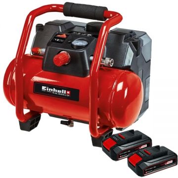 Einhell  TE-AC 36/6/8 Li OF Set PXC + Twinpack CB - Compresor 6 l 130 l/min 8 bar accesorii + Set 2 acumulatori Li-Ion 18 V 2.5 Ah