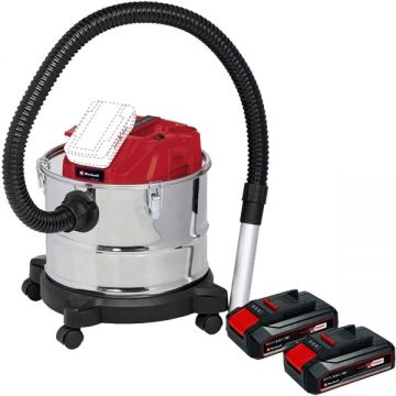Einhell  TE-AV 18/15 Li C PXC + Twinpack CB - Aspirator pentru cenusa 100 mbar + Set 2 acumulatori Li-Ion 18 V 2.5 Ah