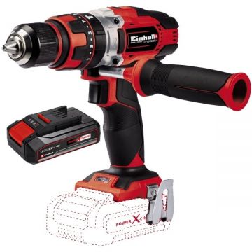 Einhell  TE-CD 18/48 Li-i PXC - Masina de gaurit si insurubat cu percutie 48 Nm + Acumulator Li-Ion 18 V 2.5 Ah