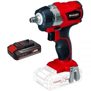 Einhell  TE-CW 18 Li PXC - Masina de insurubat cu impact patrat 1/2 inch 215 Nm + Acumulator Li-Ion 18 V 2.5 Ah