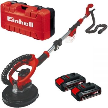 Einhell  TE-DW 18/225 Li BL PXC + Twinpack CB - Slefuitor pentru pereti + Set 2 acumulatori Li-Ion 18 V 2.5 Ah