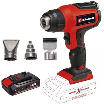 Einhell  TE-HA 18 Li PXC - Suflanta cu aer cald 550 grade C 200 l/min accesorii + Acumulator Li-Ion 18 V 2.5 Ah