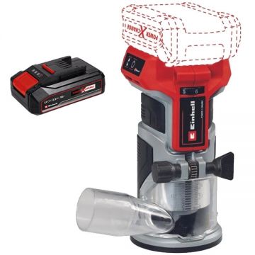 Einhell  TP-ET 18 Li BL PXC - Masina de frezat 6 8 mm + Acumulator Li-Ion 18 V 2.5 Ah