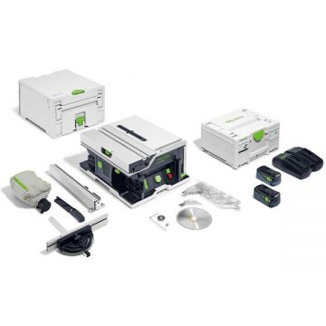 Festool  CSC SYS 50 EBI-Plus - Fierastrau circular de masa cu 2 acumulatori Li-Ion 18 V 5 Ah 168x20 mm