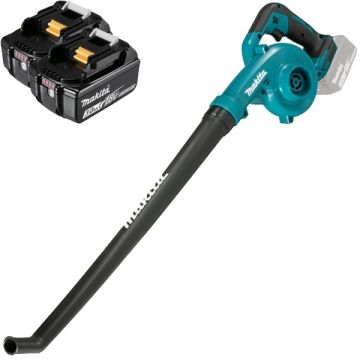 Makita  DUB186Z + 2 x BL1830B - Suflanta de gradina 186 m3/h + Set 2 acumulatori Li-Ion 18 V 3 Ah