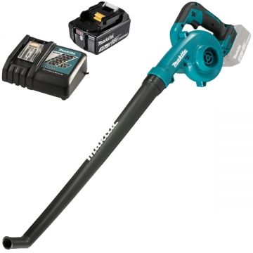 Makita  DUB186Z + BL1830B + DC18RC - Suflanta de gradina 186 m3/h + Set acumulator si incarcator Li-Ion 18 V 3 Ah